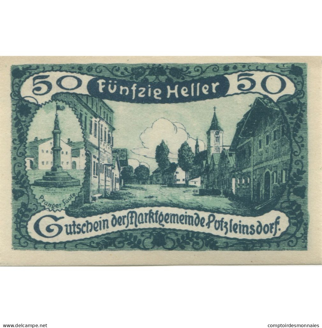 Billet, Autriche, Putzleinsdorf, 50 Heller, Rue 1920-05-02, SPL, Mehl:FS 804b - Oesterreich