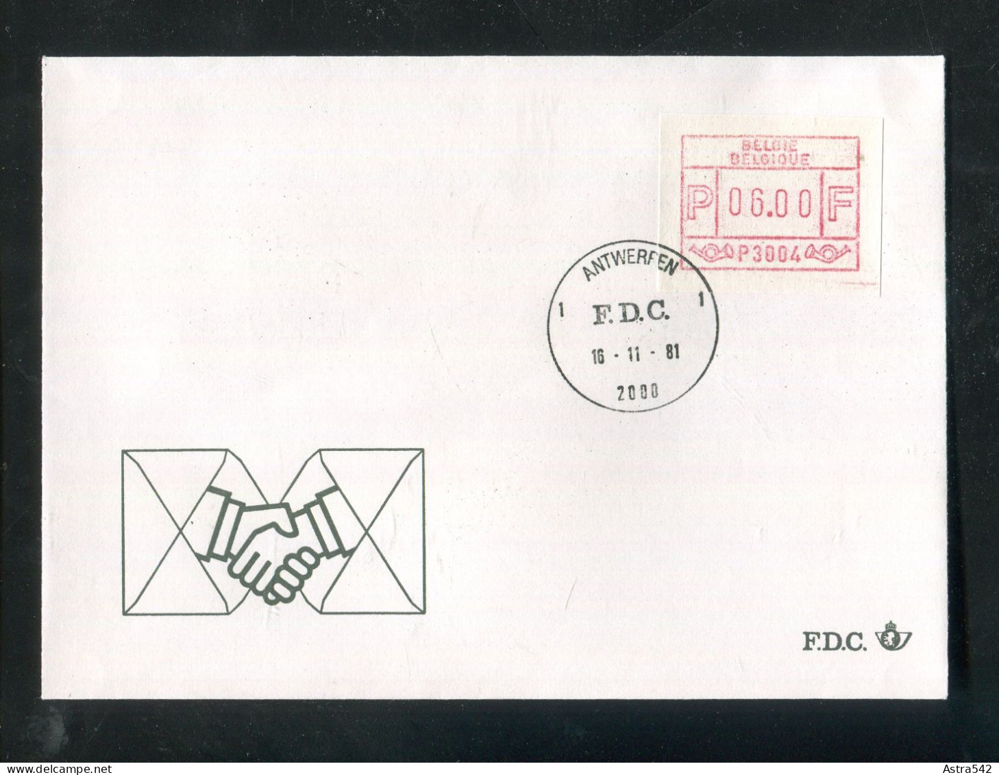 "BELGIEN" 1981, Automatenmarke Mi. 1 (3004) Auf 4 FDC (A0001) - Lettres & Documents