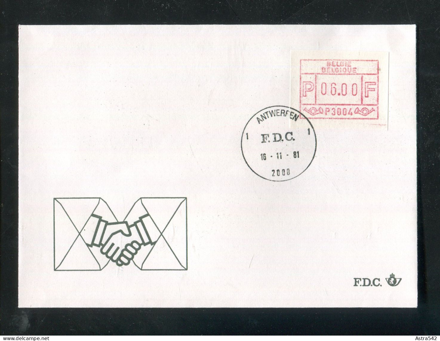 "BELGIEN" 1981, Automatenmarke Mi. 1 (3004) Auf 4 FDC (A0001) - Brieven En Documenten