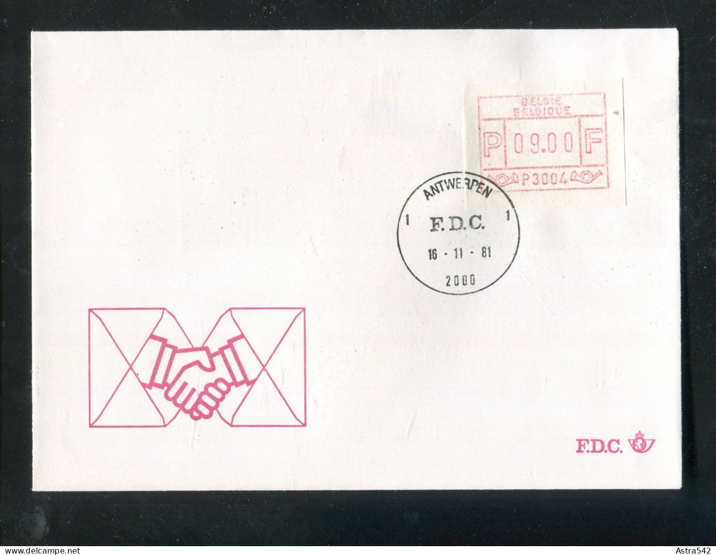 "BELGIEN" 1981, Automatenmarke Mi. 1 (3004) Auf 4 FDC (A0001) - Briefe U. Dokumente