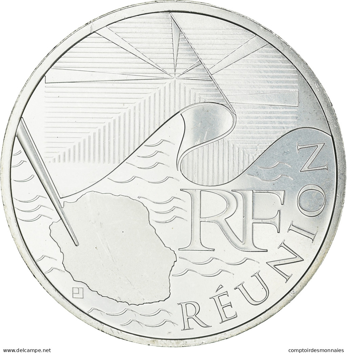 France, 10 Euro, Réunion, 2010, SPL, Argent - Francia