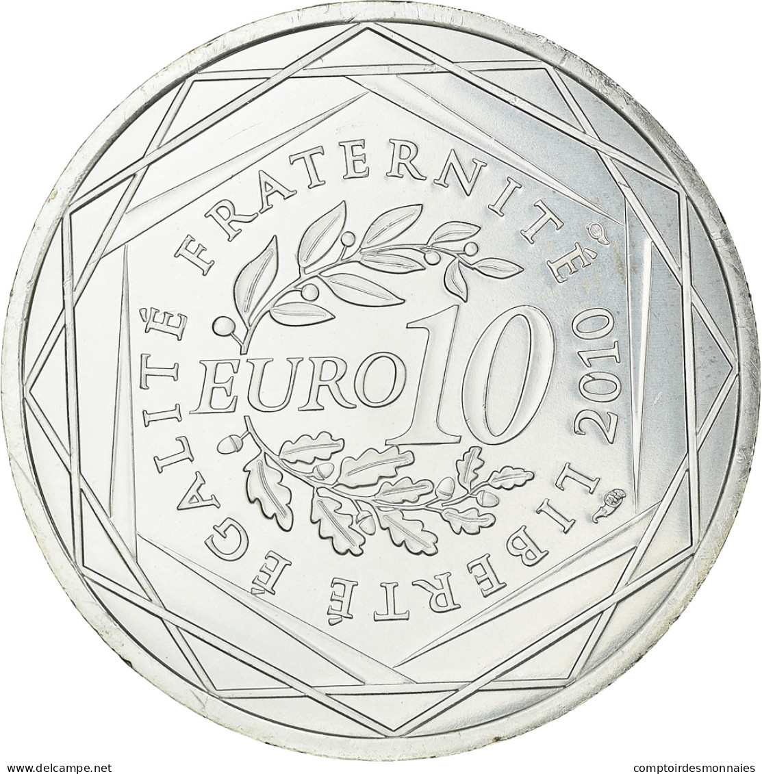 France, 10 Euro, Réunion, 2010, SPL, Argent - Francia