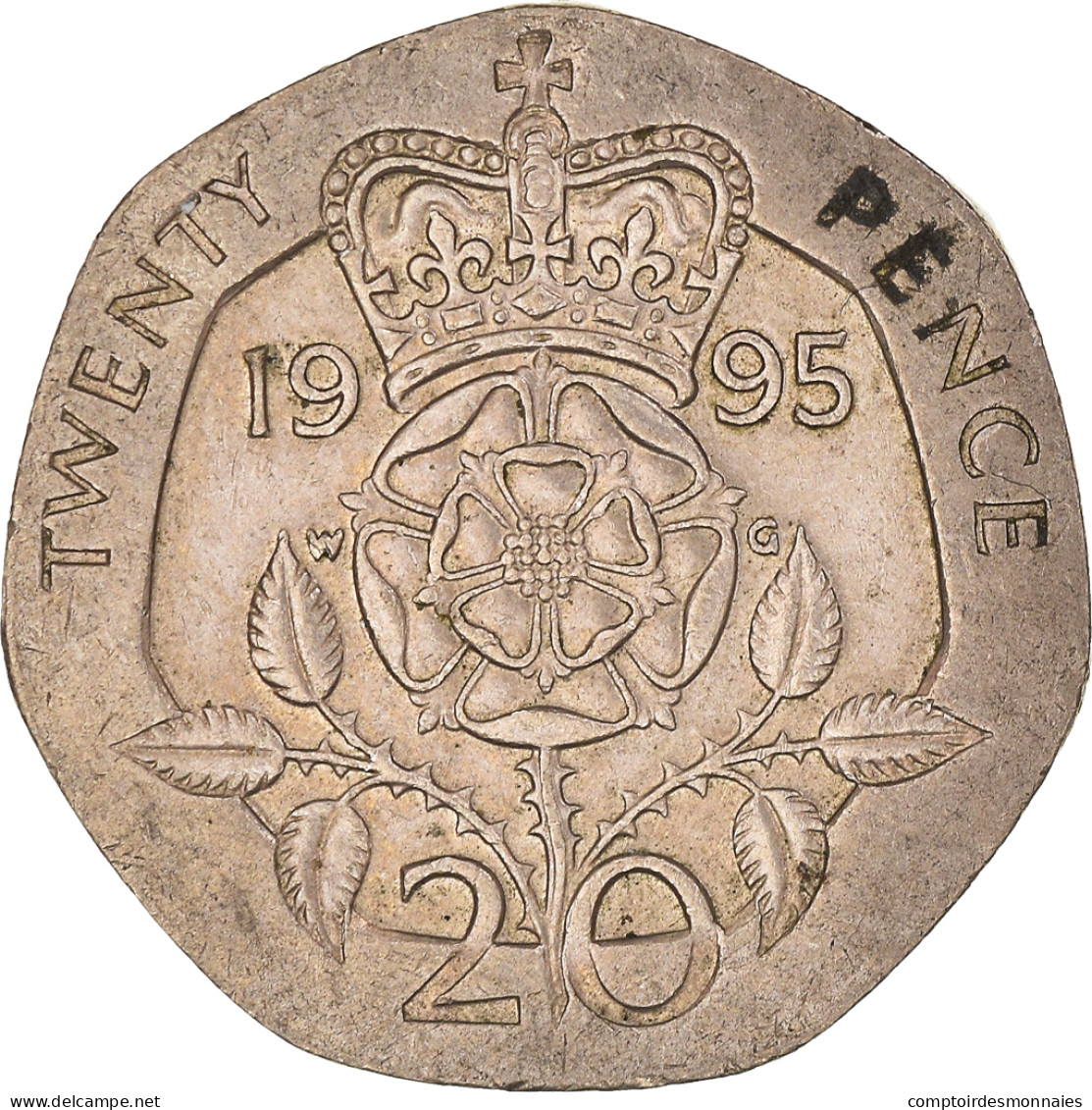 Monnaie, Grande-Bretagne, Elizabeth II, 20 Pence, 1995, TTB+, Cupro-nickel - 20 Pence