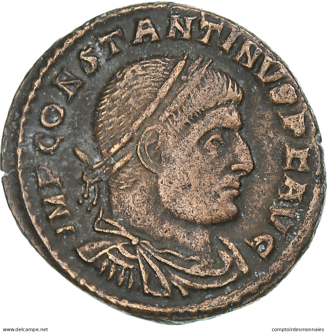 Constantin I, Follis, 310-313, Arles, Bronze, TTB+, RIC:873 - L'Empire Chrétien (307 à 363)