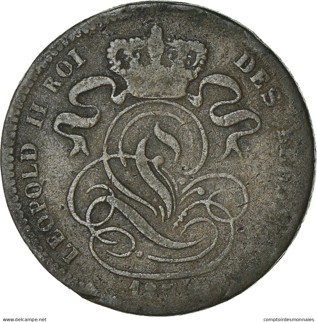 Monnaie, Belgique, Leopold II, Centime, 1874, B+, Cuivre, KM:33.1 - 1 Cent