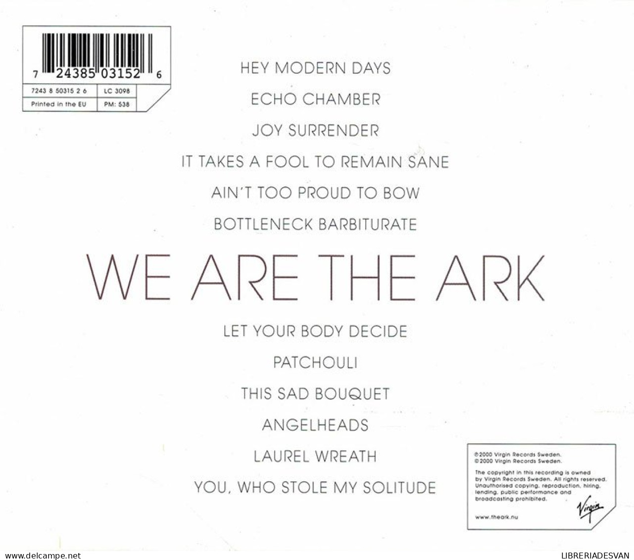 The Ark - We Are The Ark. CD - Rock