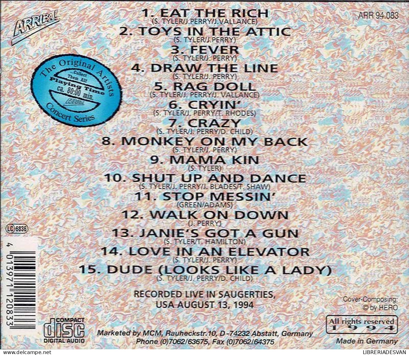 Aerosmith - USA 1994. CD (raro) - Rock