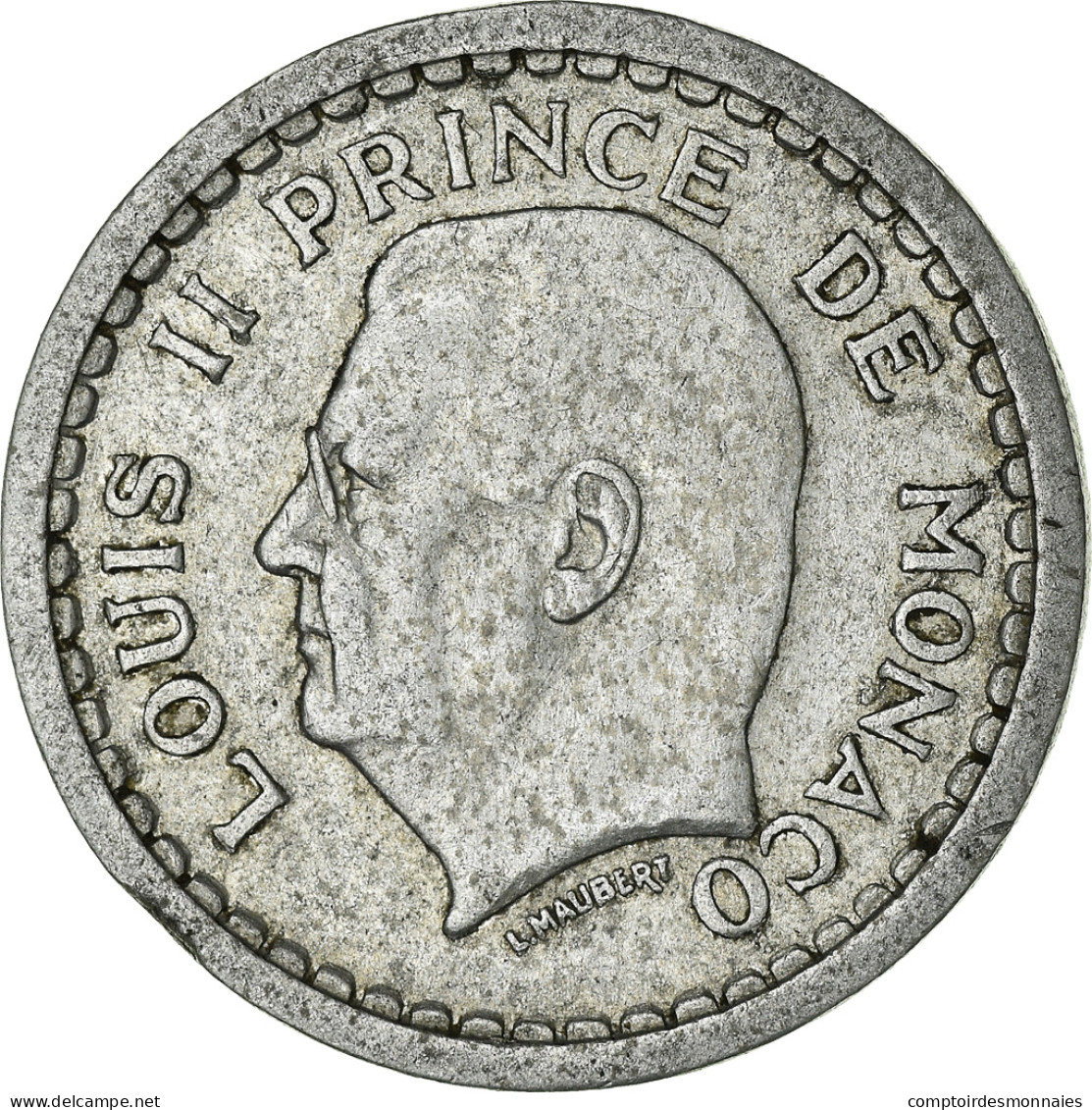 Monnaie, Monaco, Louis II, Franc, Undated (1943), TB+, Aluminium, KM:120 - 1922-1949 Louis II.