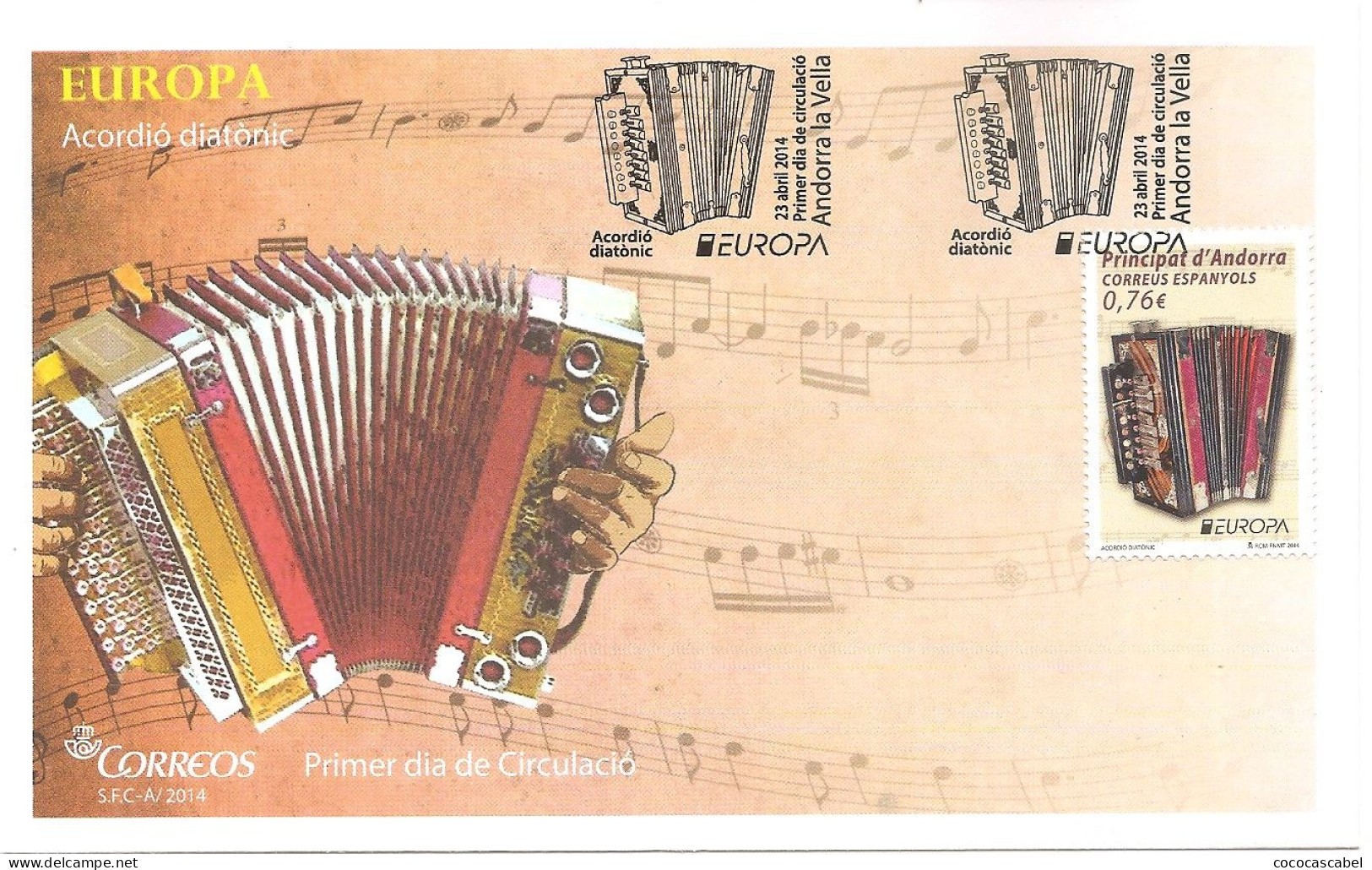 Andorra Española - Sobre Primer Día-FDC Yvert 406 - Covers & Documents