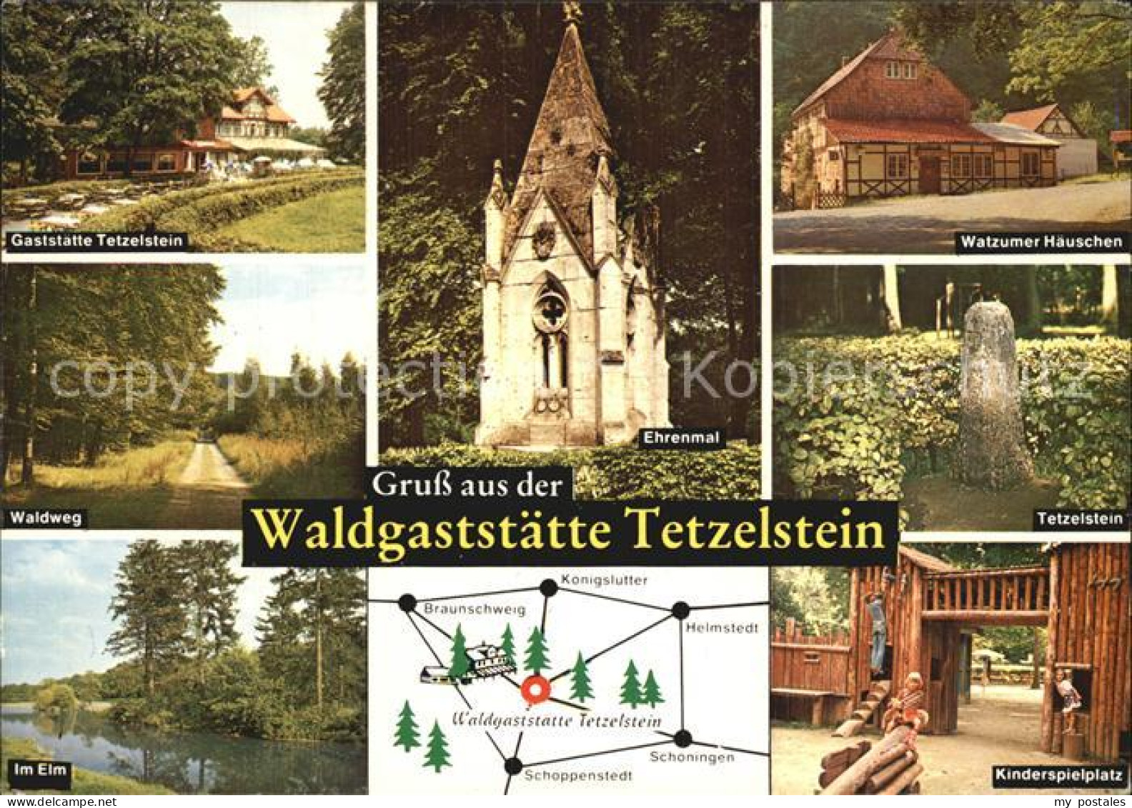 72479868 Koenigslutter Elm Waldgaststaetten Tetzelstein Ehrenmal Watzumer Haeusc - Königslutter