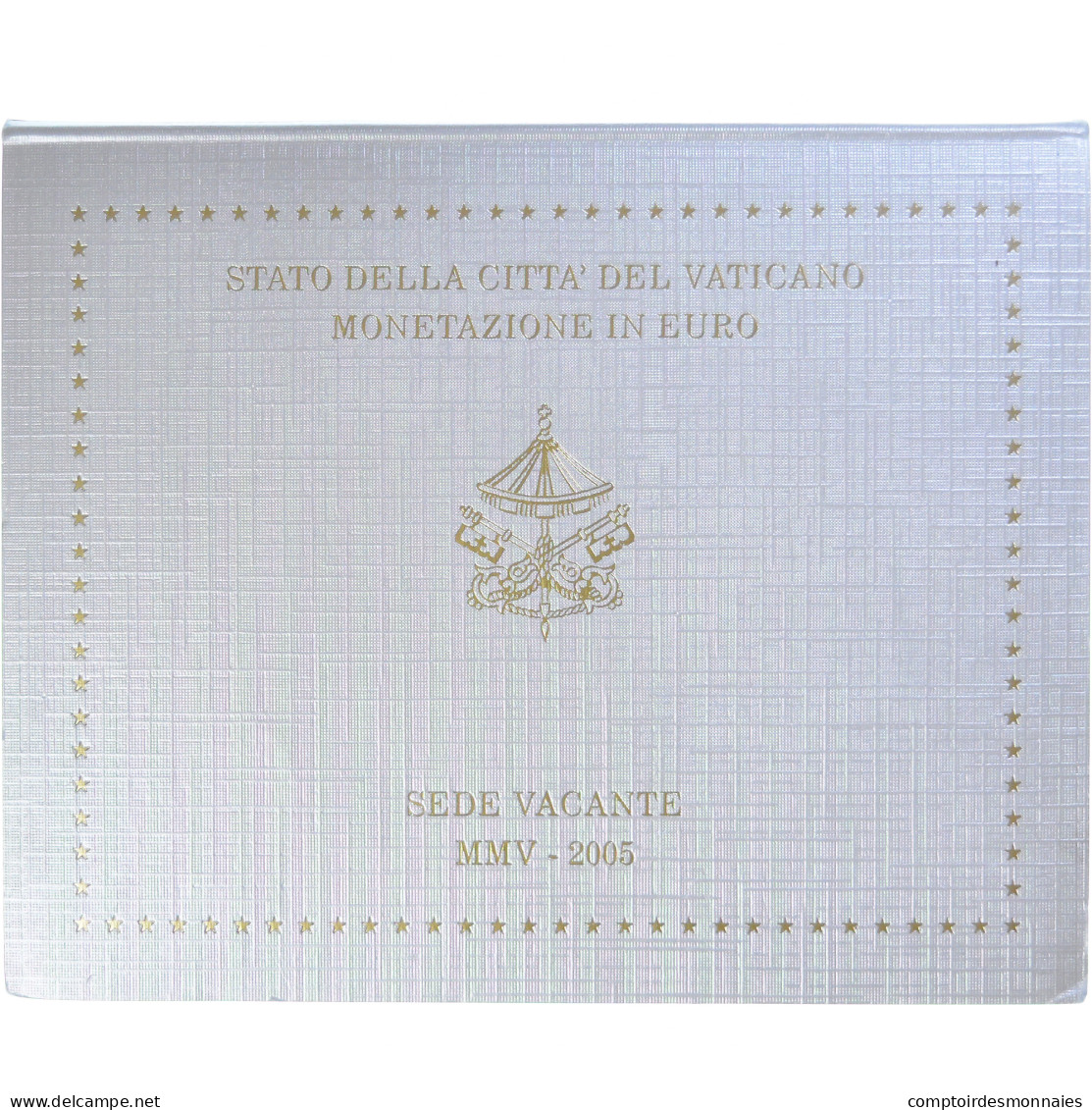 Vatican, Sede Vacante, Coffret 1c. à 2€, 2005, Rome, BU, FDC - Vaticano