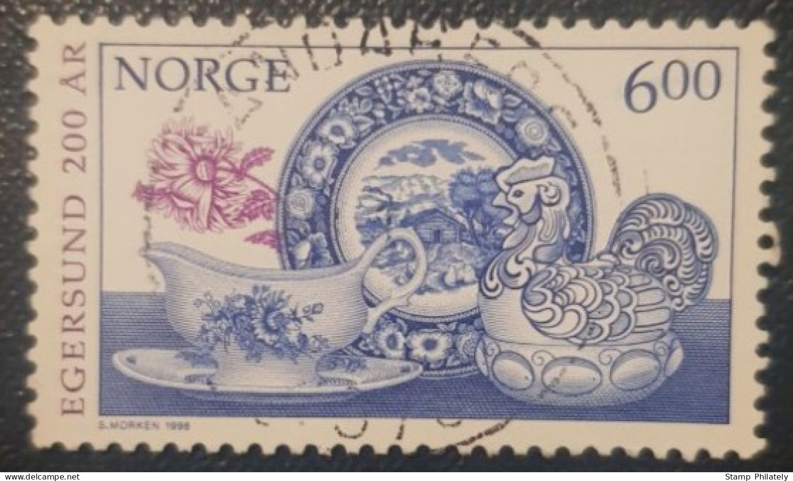 Norway 6Kr Used Stamp Egersund Anniversary - Gebraucht