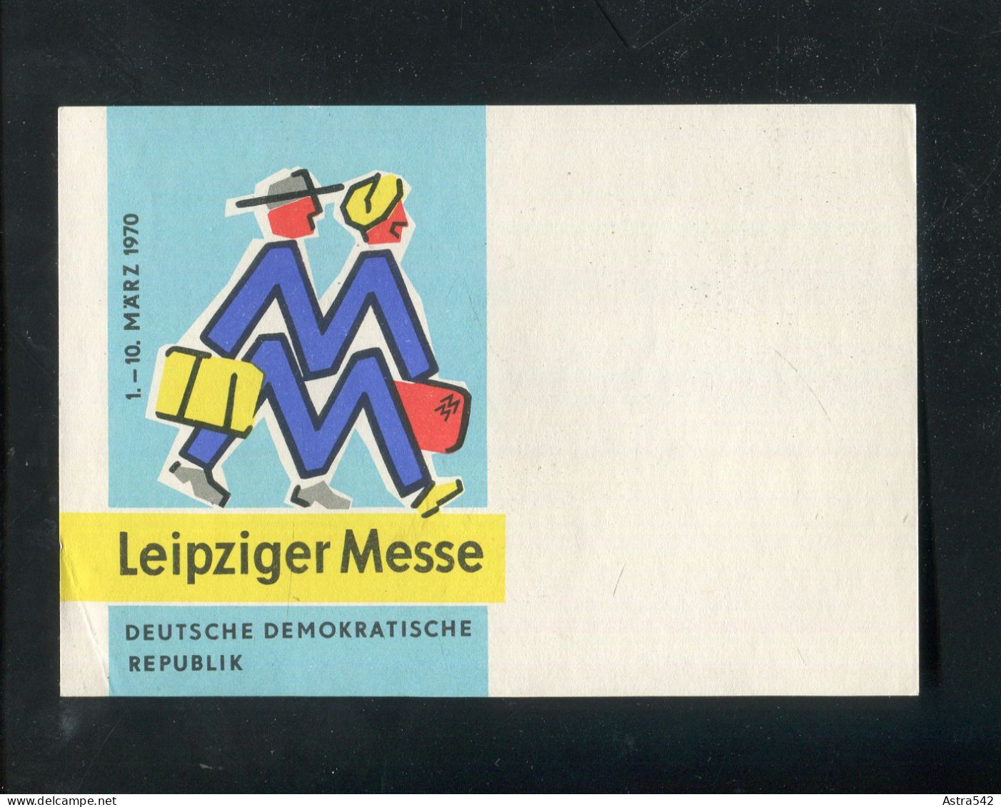 "LEIPZIGER MESSE" 1970, Werbeblatt (Format A6) (A0006) - Pubblicitari