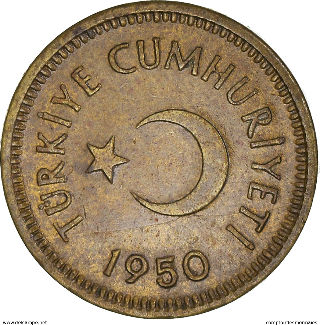 Monnaie, Turquie, 5 Kurus, 1950, TTB, Laiton, KM:887 - Turkey