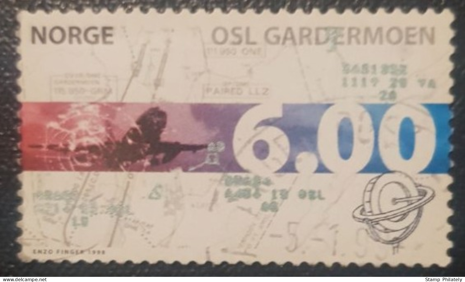 Norway 6Kr Used Stamp Oslo Airport - Oblitérés