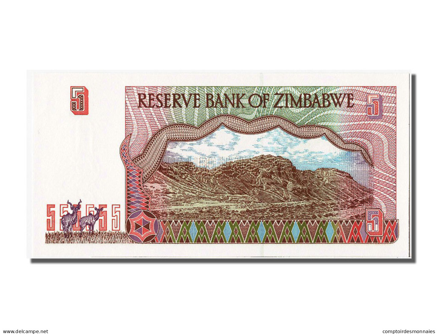 Billet, Zimbabwe, 5 Dollars, 1997, NEUF - Simbabwe