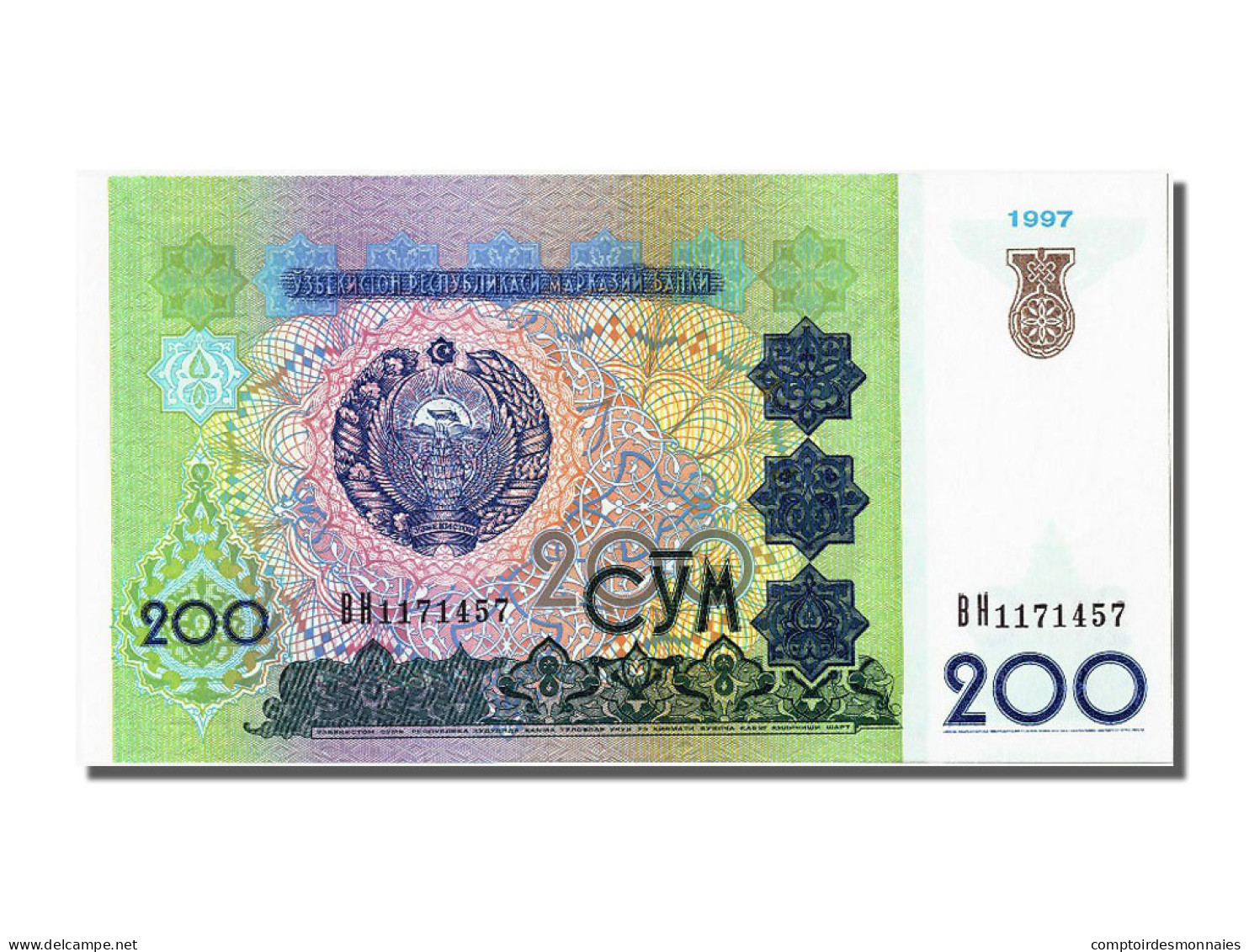 Billet, Uzbekistan, 200 Sum, 1997, NEUF - Ouzbékistan