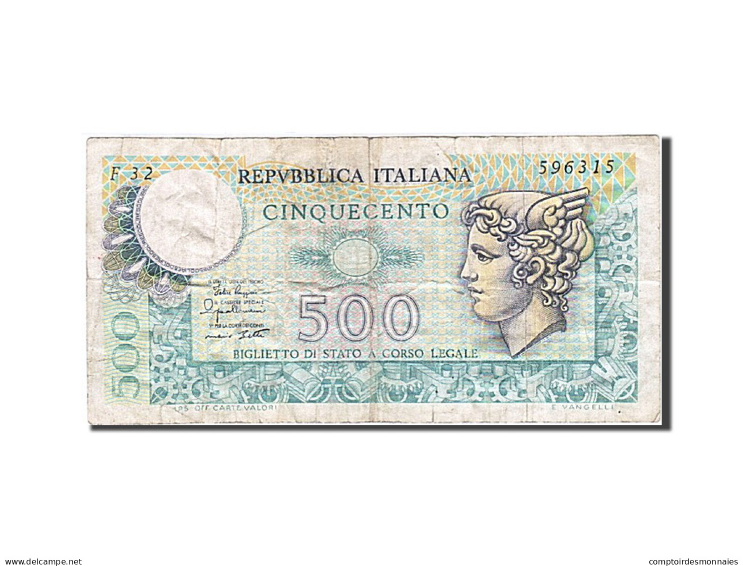 Billet, Italie, 500 Lire, 1976, 1976-12-20, TB - 500 Lire