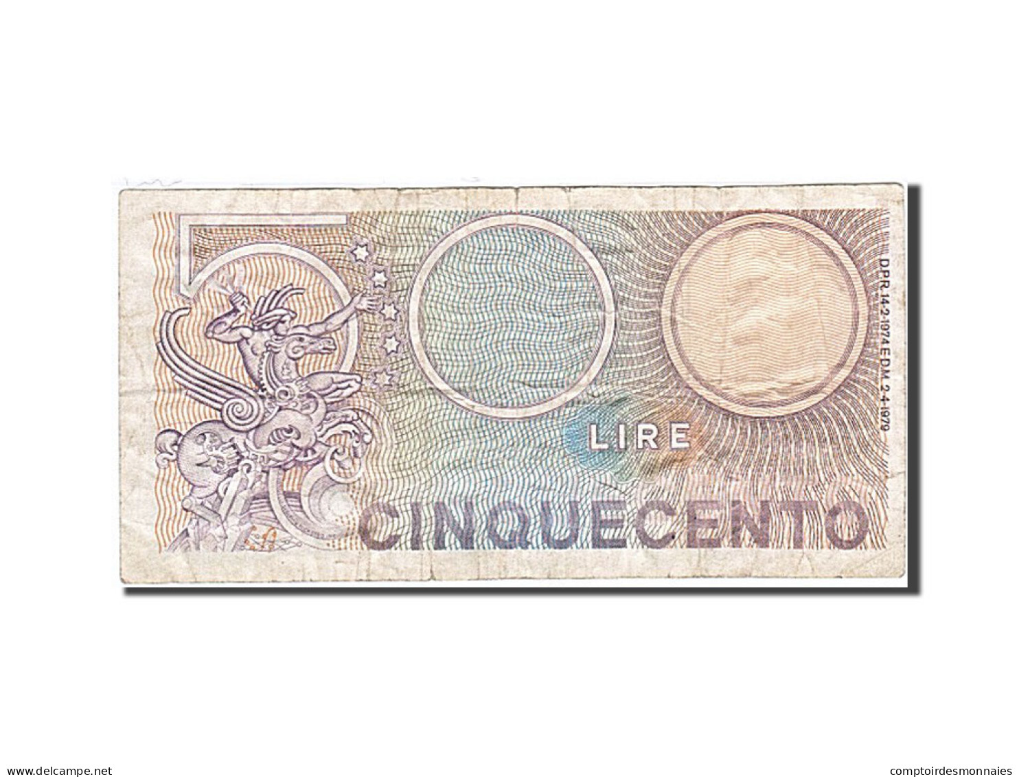 Billet, Italie, 500 Lire, 1976, 1976-12-20, TB - 500 Liras