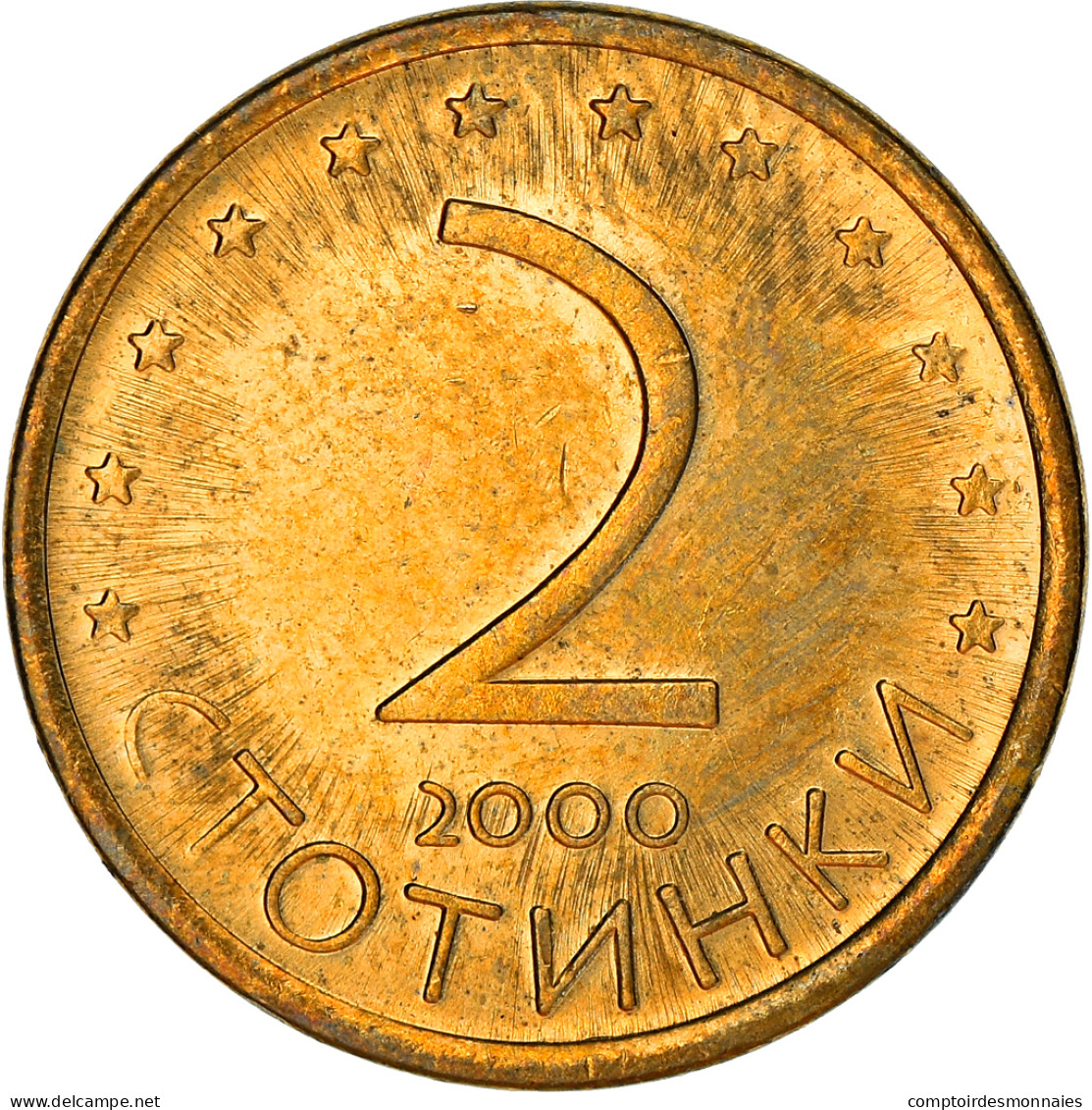 Monnaie, Bulgarie, 2 Stotinki, 2000, FDC, Aluminum-Bronze, KM:238 - Bulgarien