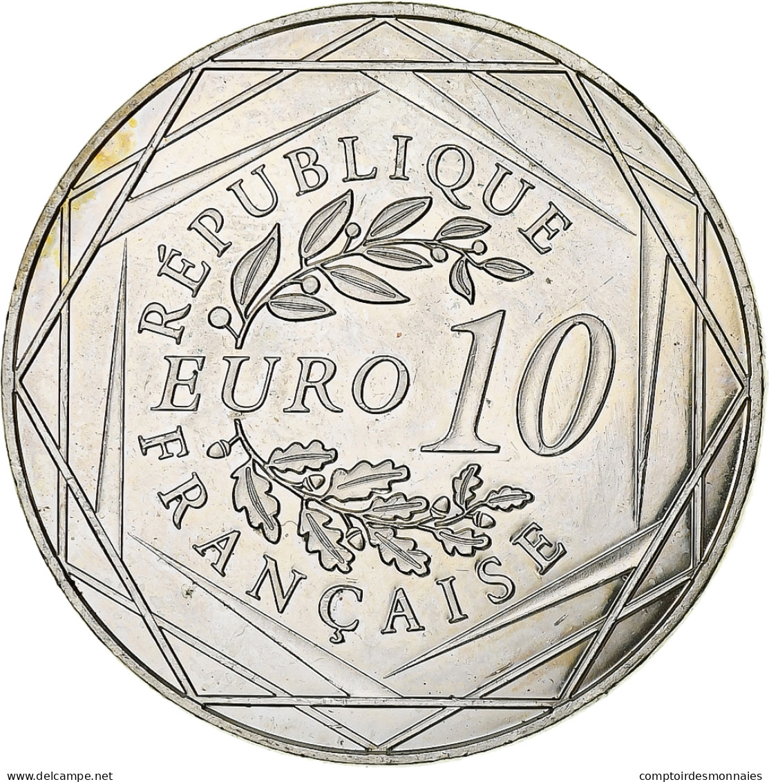 France, 10 Euro, 2015, Monnaie De Paris, Coq, SUP, Argent - Francia