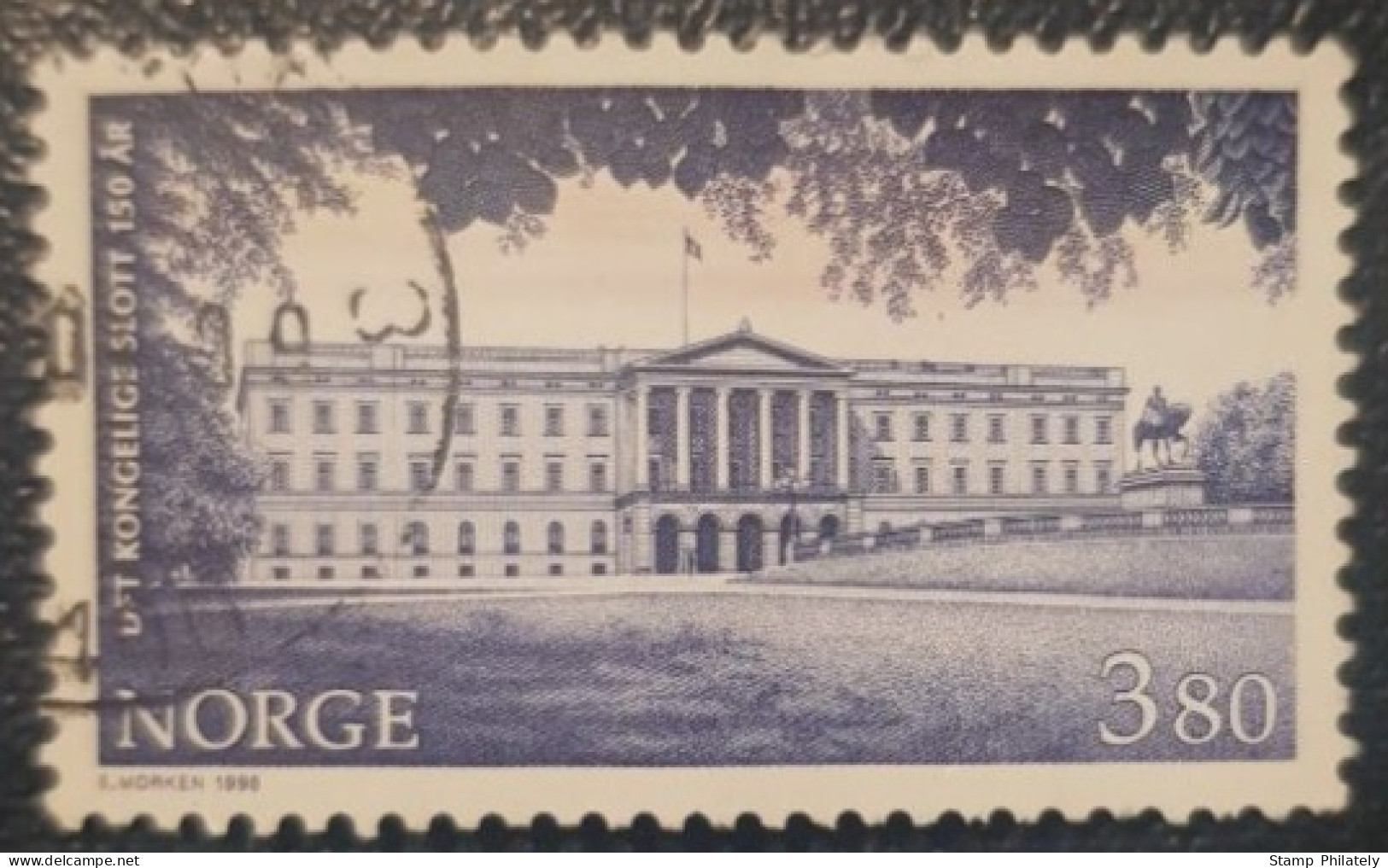 Norway 3.80Kr Used Stamp Royal Castle - Oblitérés