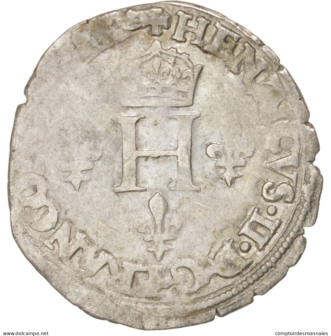 Monnaie, France, Demi Gros De Nesle, 1551, Paris, TTB, Argent, Sombart:4458 - 1547-1559 Henry II