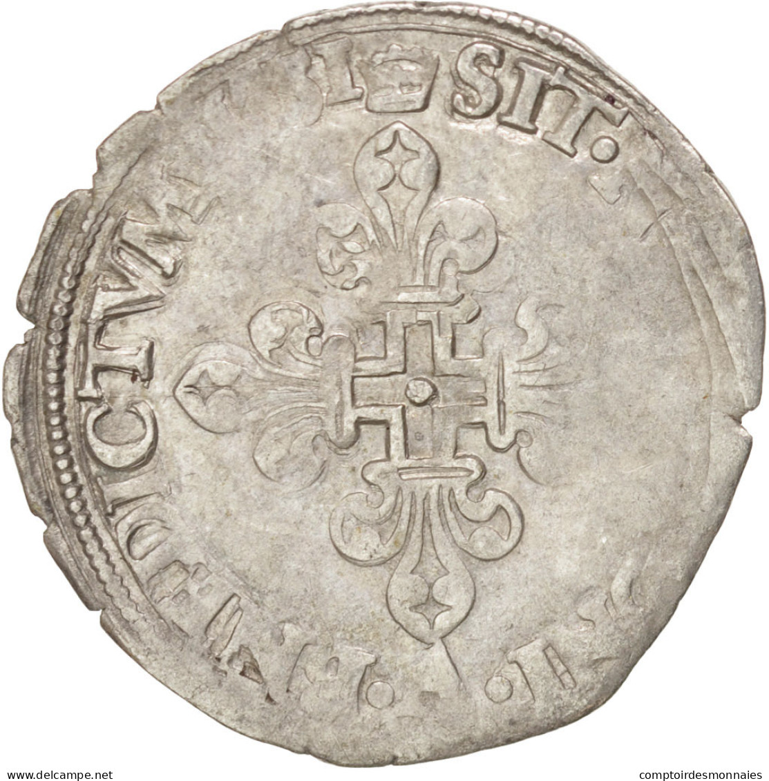 Monnaie, France, Demi Gros De Nesle, 1551, Paris, TTB, Argent, Sombart:4458 - 1547-1559 Enrico II