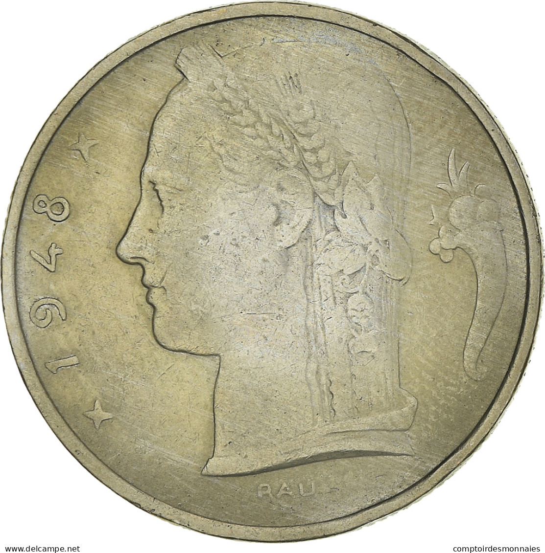 Monnaie, Belgique, 5 Francs, 5 Frank, 1948, TTB, Cupro-nickel, KM:135.1 - 5 Franc