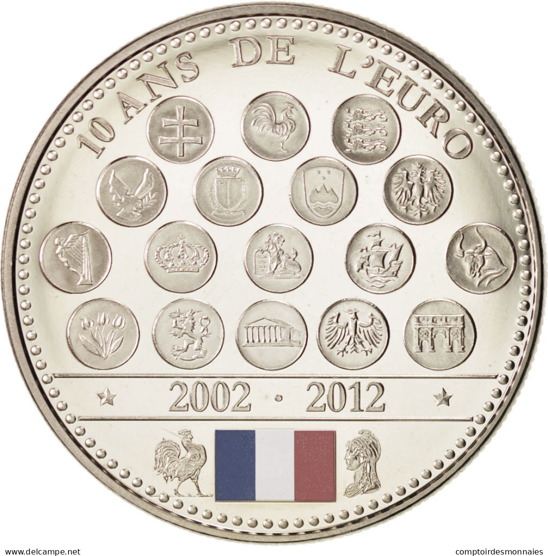 France, Medal, The Fifth Republic, History, FDC, Nickel - Andere & Zonder Classificatie
