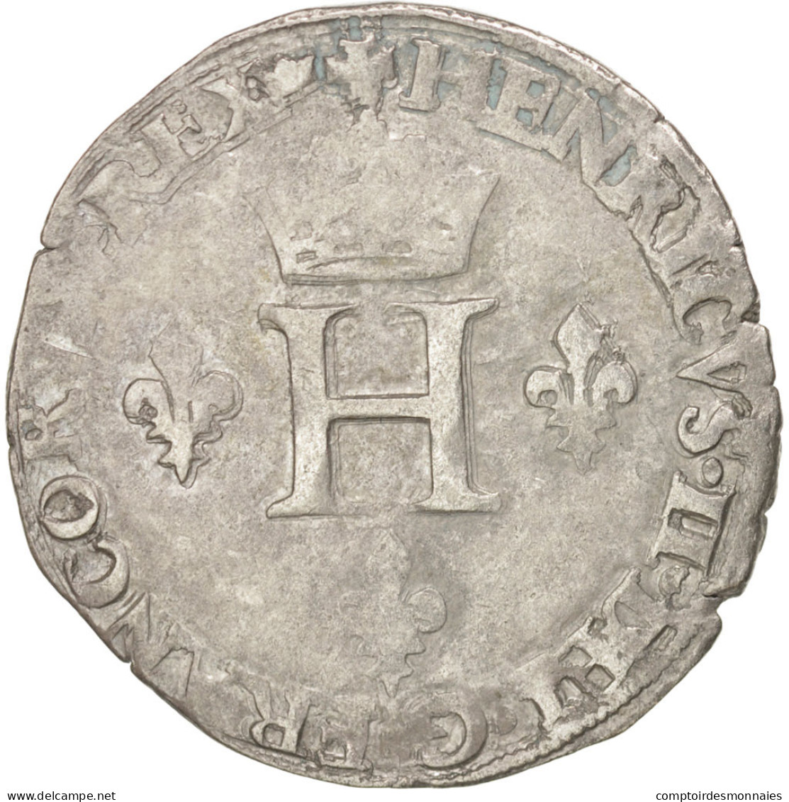 Monnaie, France, Gros De Nesle, 1550, Paris, TB, Argent, Sombart:4456 - 1547-1559 Hendrik II