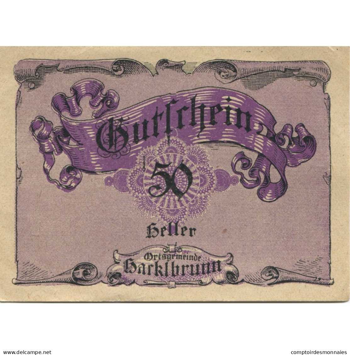 Billet, Autriche, Brunn, 50 Heller, Blason 1920-12-31, SPL Mehl:FS 323IIc - Autriche