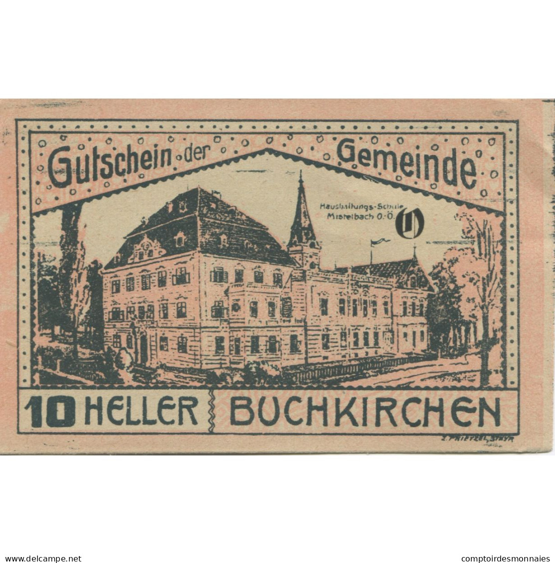 Billet, Autriche, Buchkirchen, 10 Heller, Champs 1920-10-31, SPL, Mehl:FS 114a - Autriche