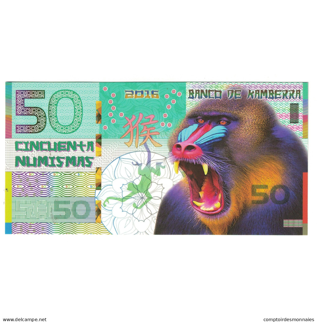 Billet, Australie, Billet Touristique, 2016, 50 Dollars ,Colorful Plastic - Specimen