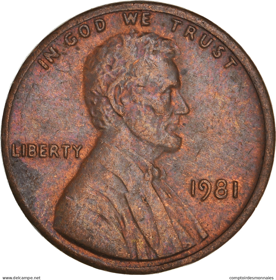 Monnaie, États-Unis, Lincoln Cent, Cent, 1981, U.S. Mint, Philadelphie, TTB - 1959-…: Lincoln, Memorial Reverse