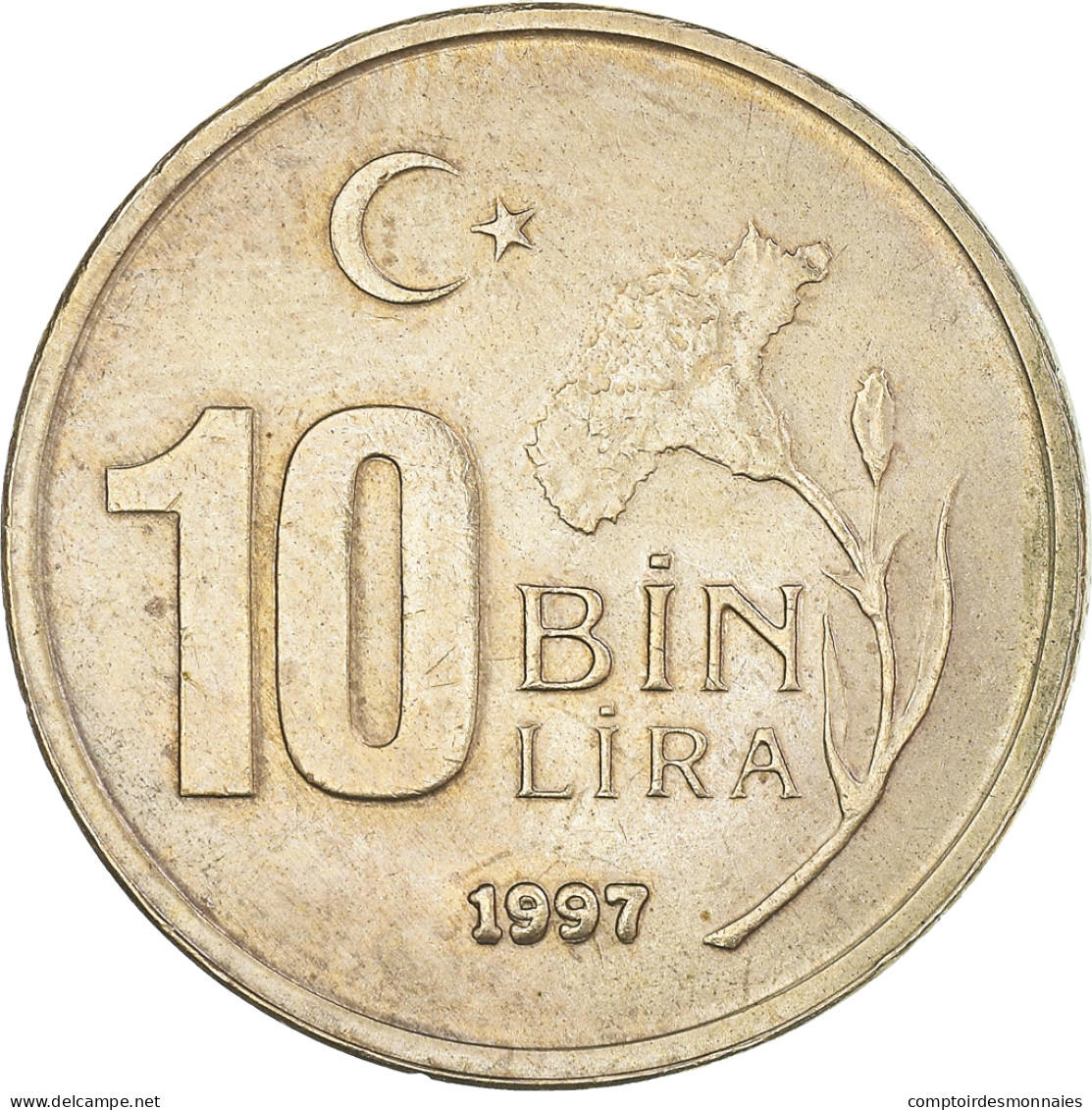 Monnaie, Turquie, 10000 Lira, 10 Bin Lira, 1997, TTB+, Cuivre-Nickel-Zinc - Turkey