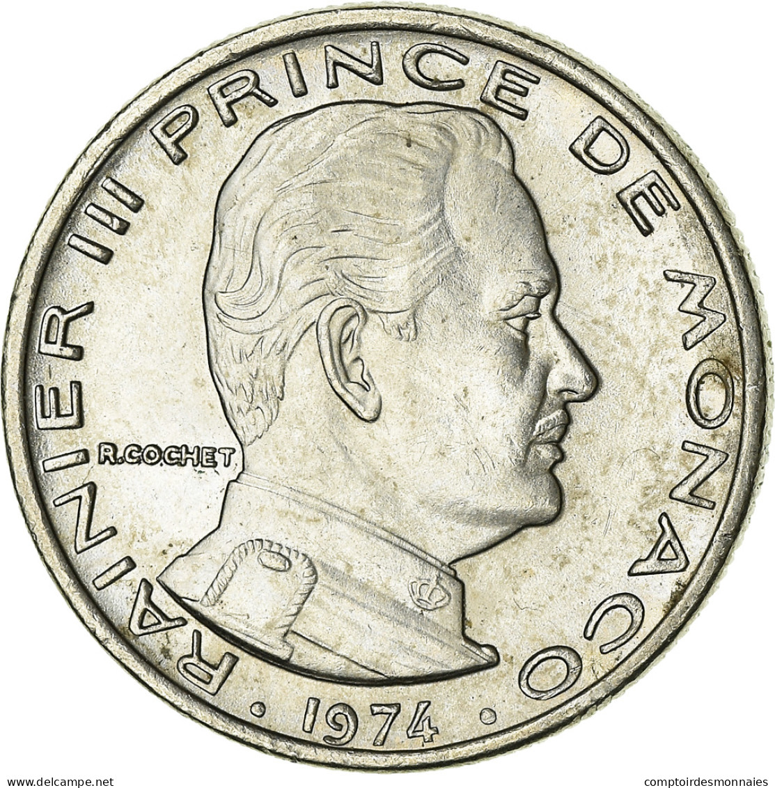 Monnaie, Monaco, Rainier III, 1/2 Franc, 1974, SUP, Nickel, KM:145 - 1960-2001 New Francs