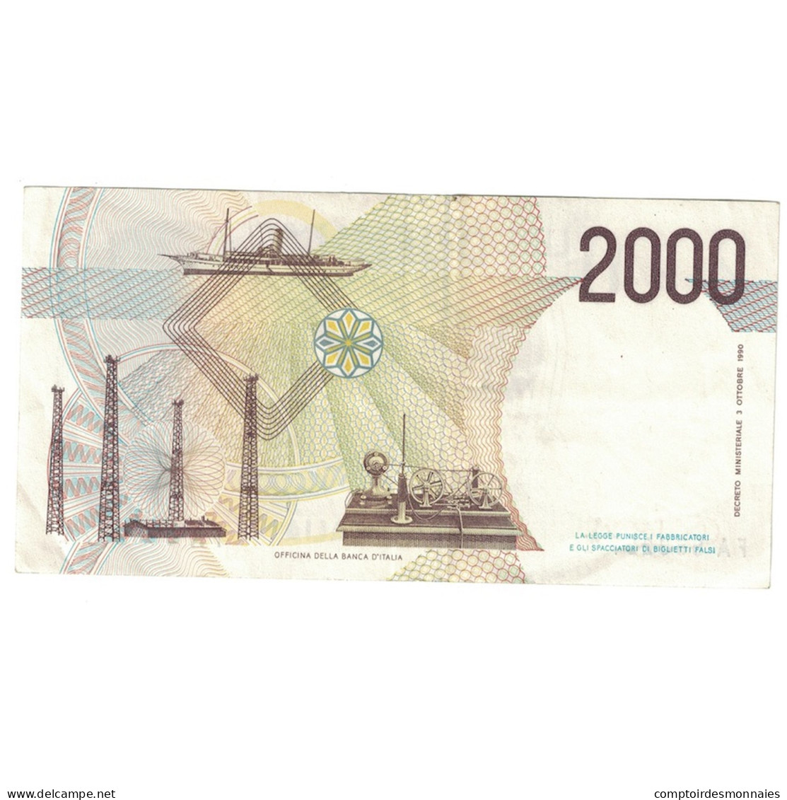 Billet, Italie, 2000 Lire, D.1990, KM:115, SUP - 2000 Liras