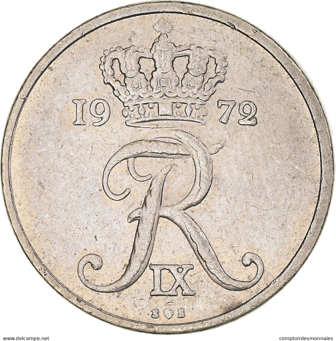 Monnaie, Danemark, Frederik IX, 10 Öre, 1972, Copenhagen, TTB, Cupro-nickel - Danemark