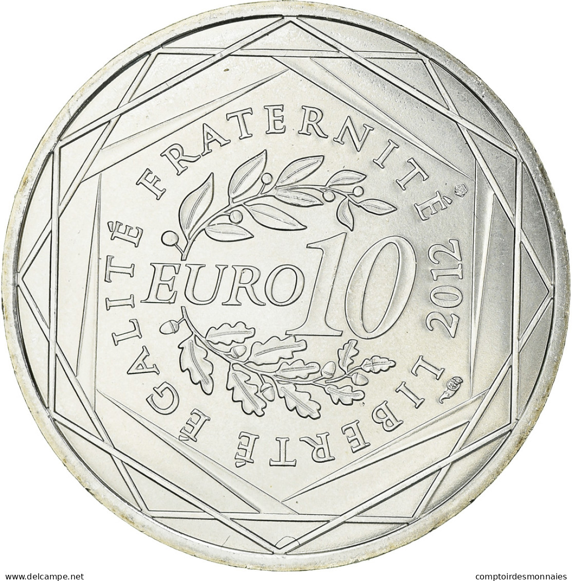 France, 10 Euro, Réunion, 2012, SPL, Argent - Francia