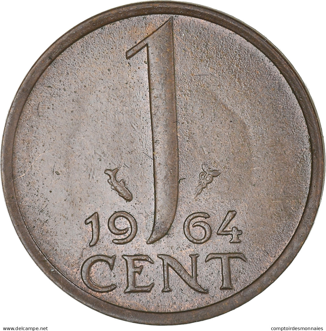 Monnaie, Pays-Bas, Juliana, Cent, 1964, SUP, Bronze, KM:180 - 1948-1980 : Juliana