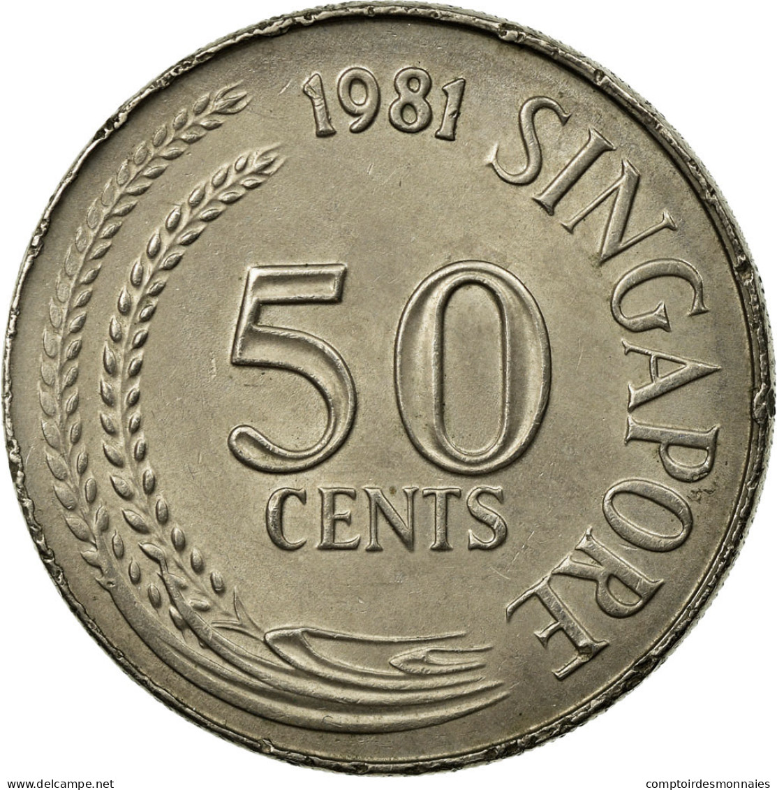 Monnaie, Singapour, 50 Cents, 1981, Singapore Mint, TTB, Copper-nickel, KM:5 - Singapore