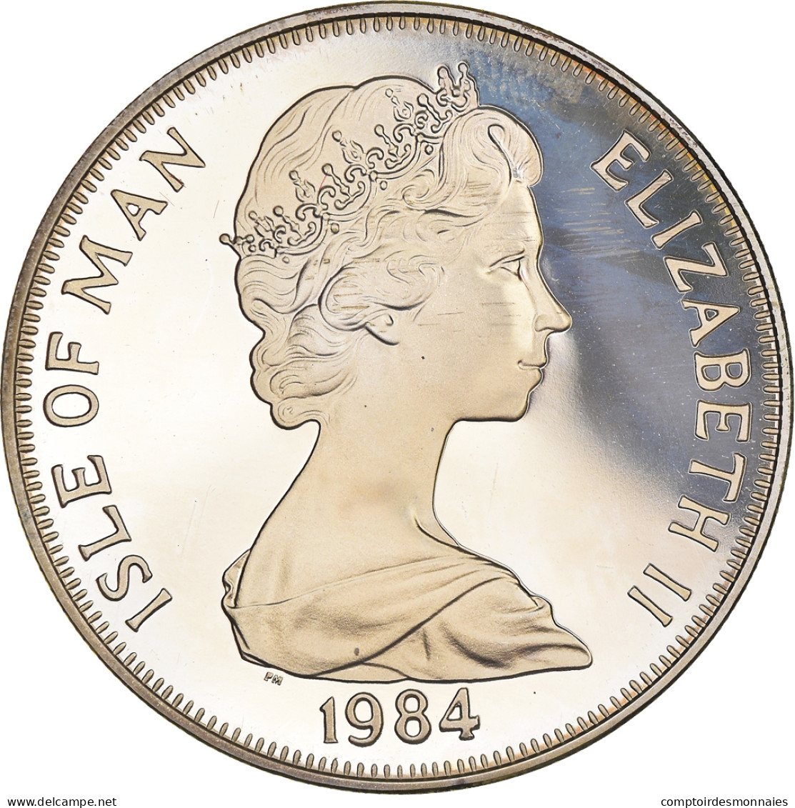 Monnaie, Île De Man, Elizabeth II, Crown, 1984, Pobjoy Mint, Proof, SPL+ - Isle Of Man