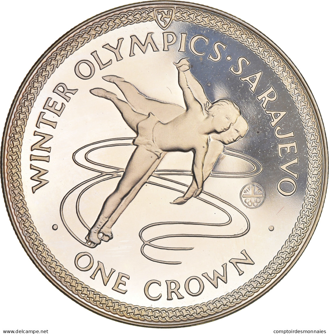 Monnaie, Île De Man, Elizabeth II, Crown, 1984, Pobjoy Mint, Proof, SPL+ - Isle Of Man