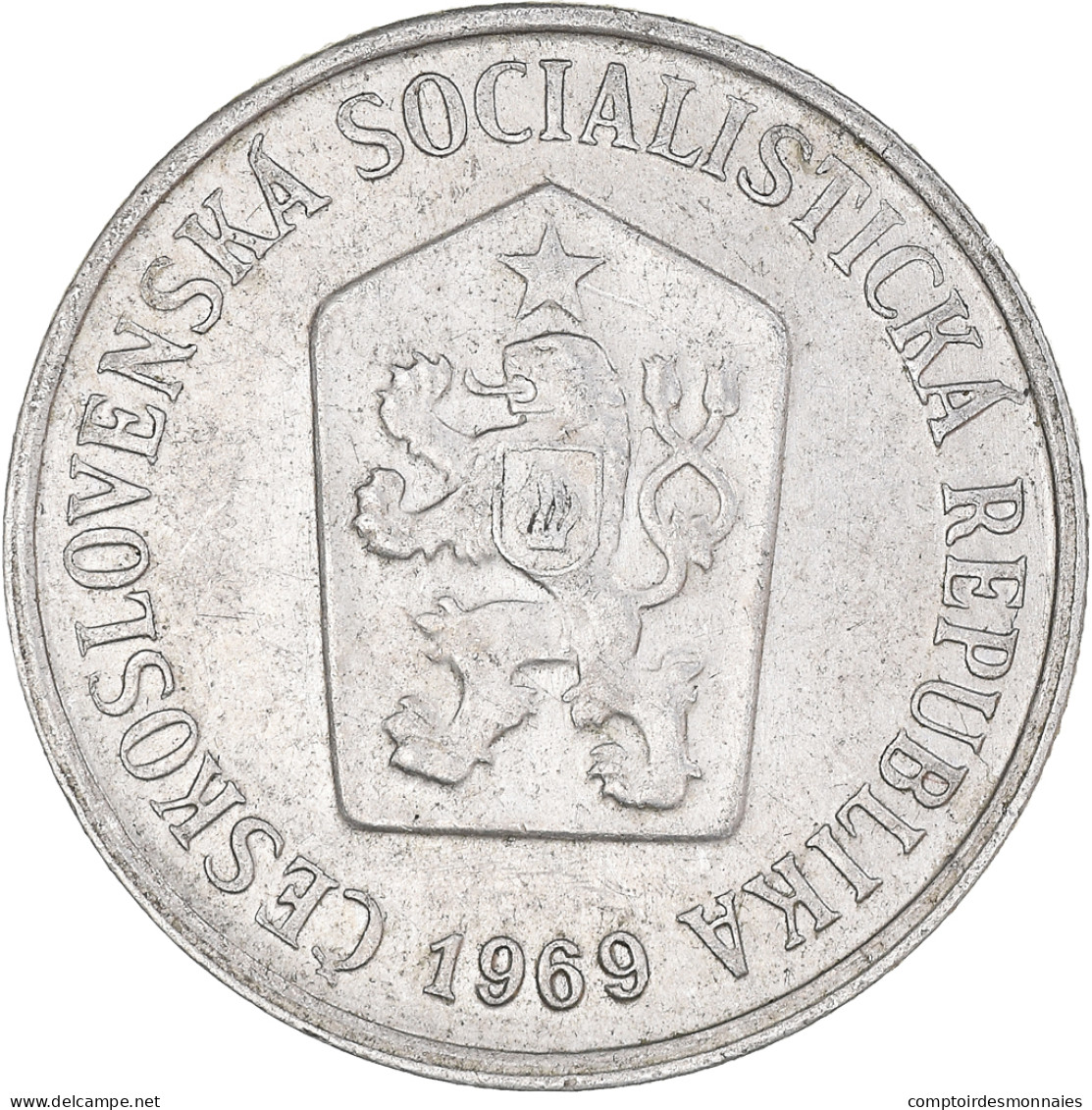 Monnaie, Tchécoslovaquie, 10 Haleru, 1969, TTB+, Aluminium, KM:49.1 - Tsjechoslowakije