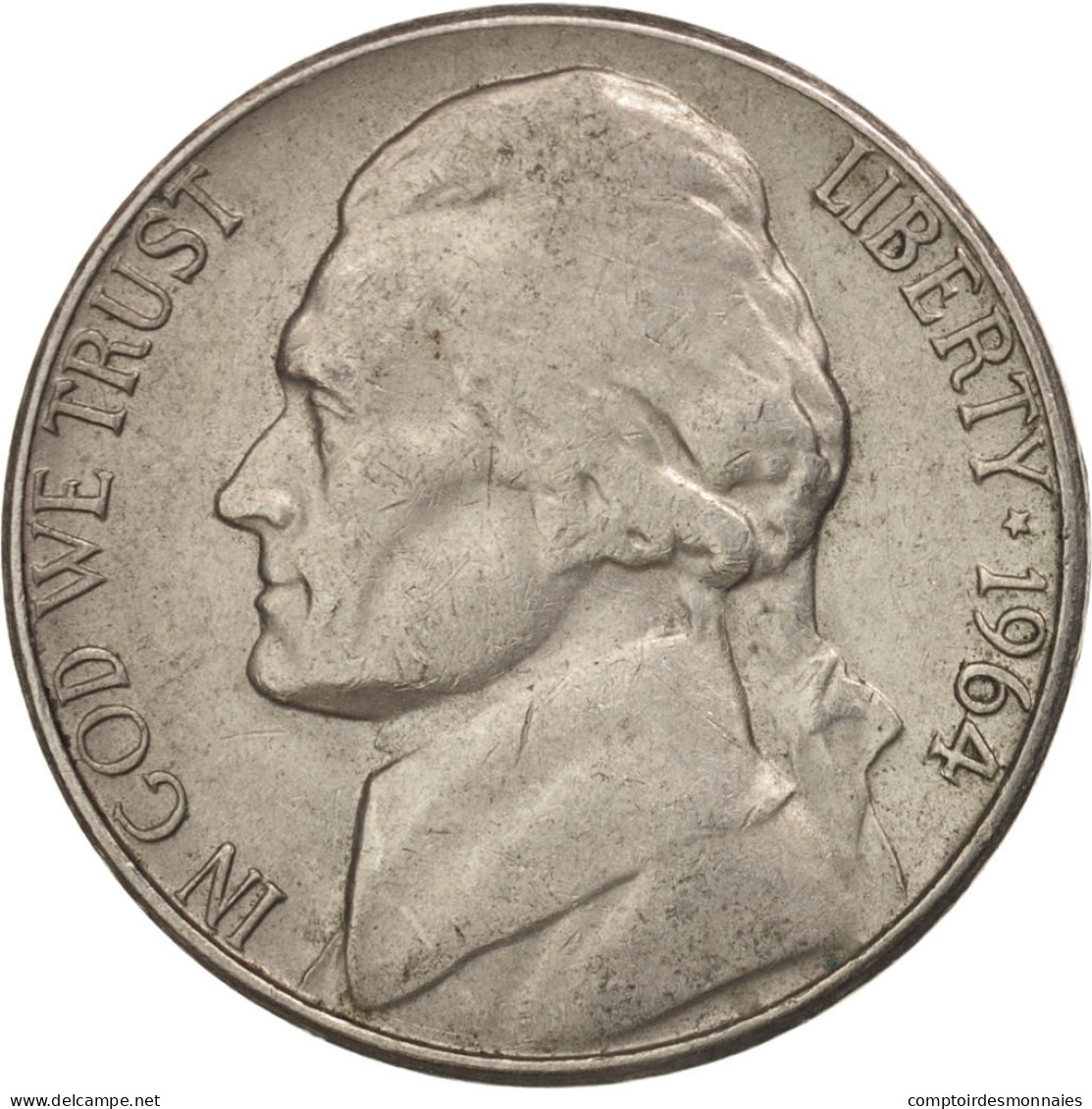 Monnaie, États-Unis, Jefferson Nickel, 5 Cents, 1964, U.S. Mint, Denver, TB+ - 1938-…: Jefferson