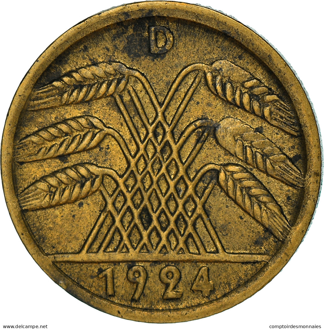 Monnaie, Allemagne, République De Weimar, 5 Rentenpfennig, 1924, Munich, TTB+ - 5 Rentenpfennig & 5 Reichspfennig