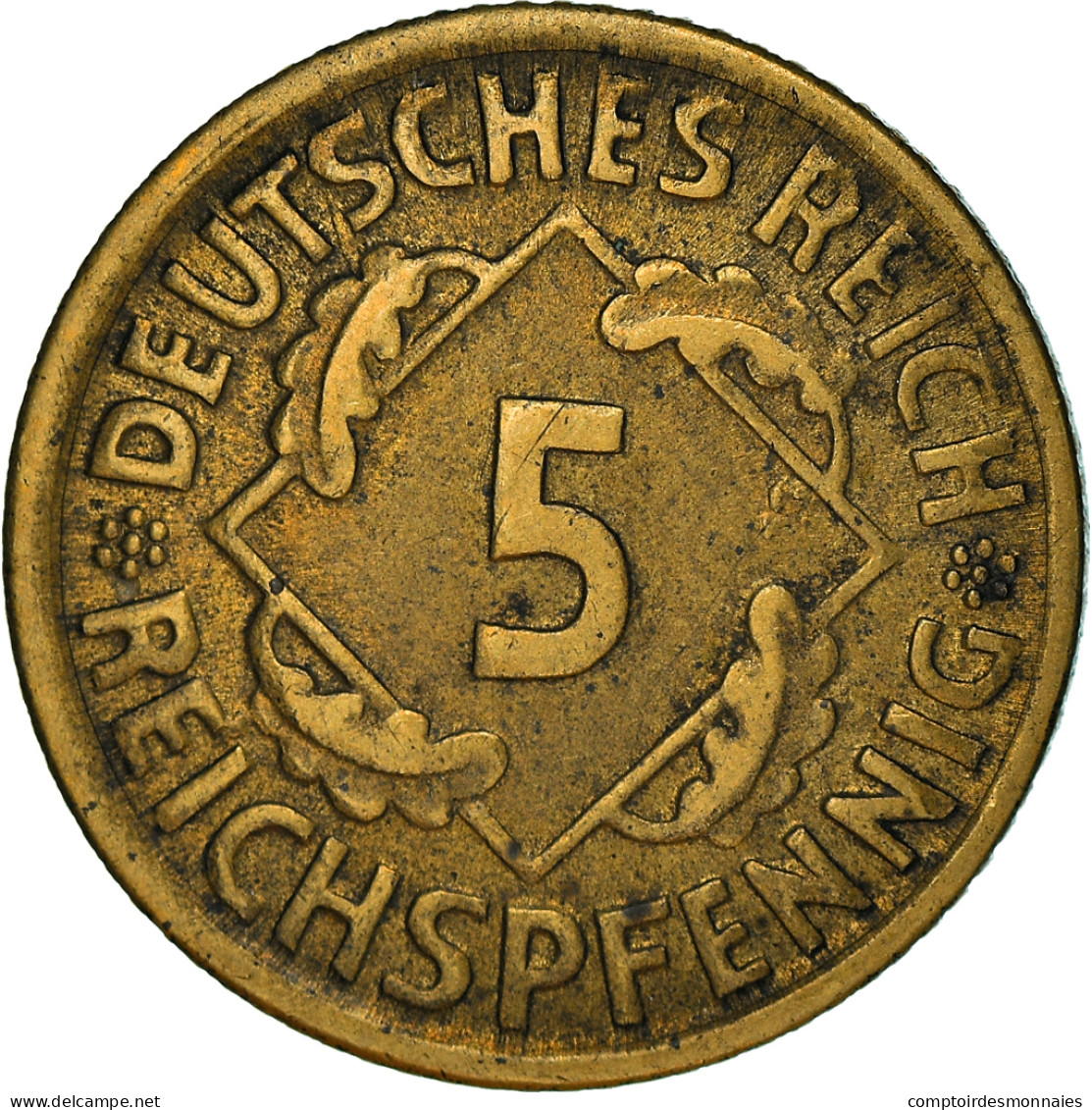 Monnaie, Allemagne, République De Weimar, 5 Rentenpfennig, 1924, Munich, TTB+ - 5 Renten- & 5 Reichspfennig