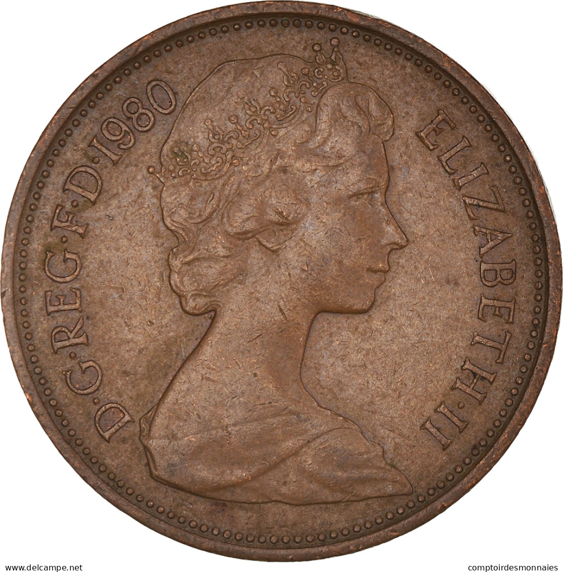 Monnaie, Grande-Bretagne, Elizabeth II, 2 New Pence, 1980, TTB+, Bronze, KM:916 - 2 Pence & 2 New Pence