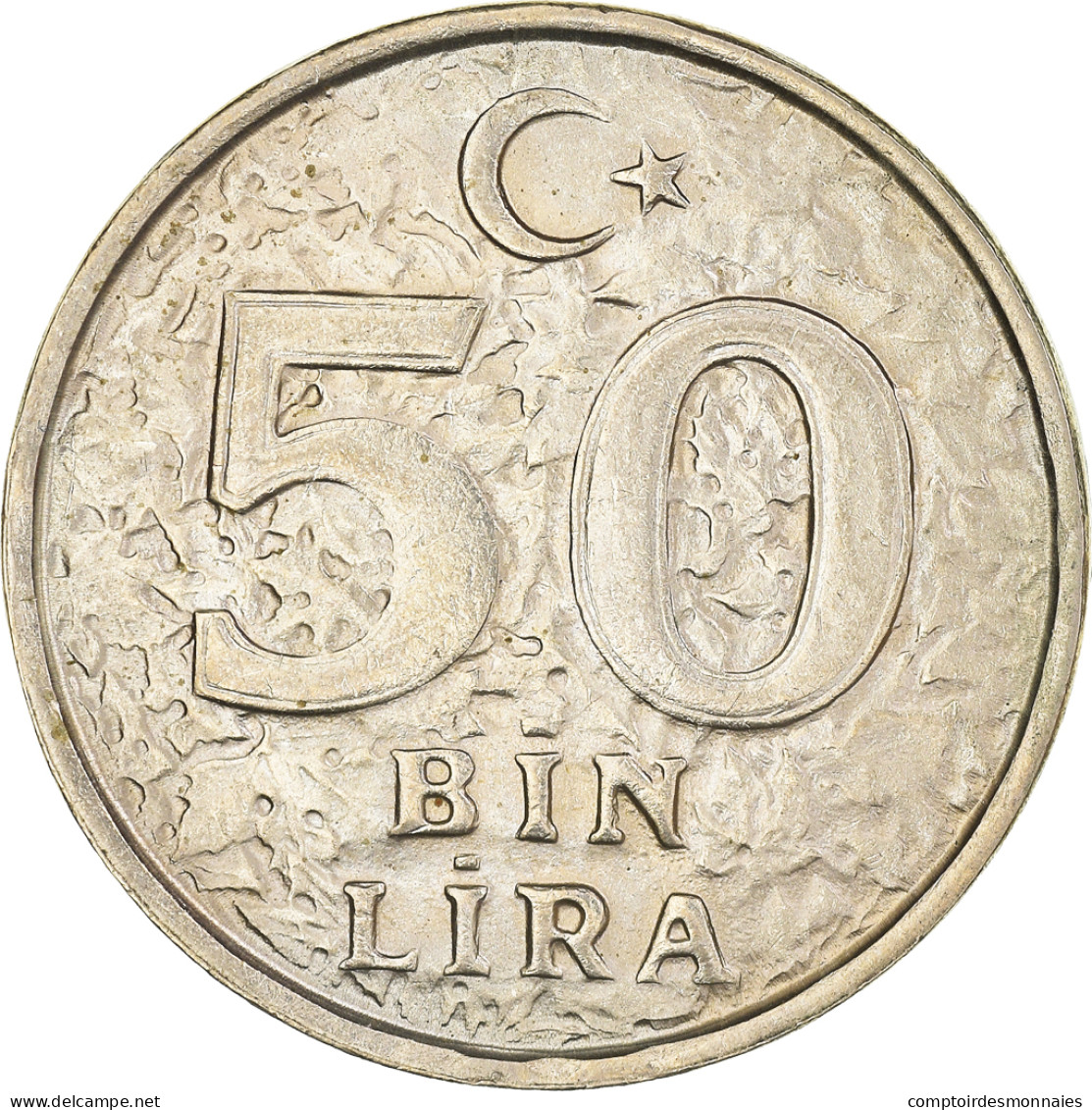 Monnaie, Turquie, 50000 Lira, 50 Bin Lira, 1998, TTB+, Cuivre-Nickel-Zinc - Turkey